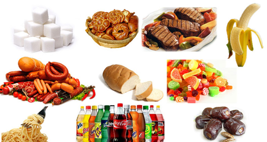 Elimine alimentos com alto índice glicêmico de sua dieta